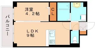 アイ・ウエスト高宮【2階】の間取り