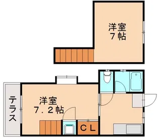 フラップハウスエコー【1階】の間取り