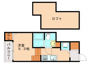 DOLCE VITA(ドルチェヴィータ)【102号室】の間取り
