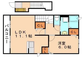 サニー・カーサー二番館A【2階】の間取り