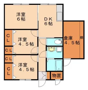フォレスト大分【D号室】の間取り