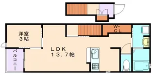 福岡県飯塚市秋松【アパート】の間取り