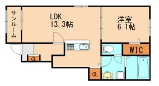 福岡県飯塚市川津【アパート】の間取り