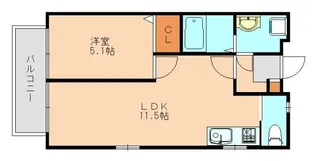 モアメゾンB【202号室】の間取り
