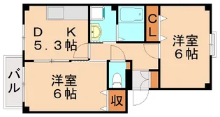 福岡県飯塚市平塚【アパート】の間取り