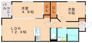 グランドゥール立岩【204号室】の間取り