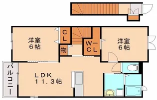 エデウス A・YⅡ【2階】の間取り
