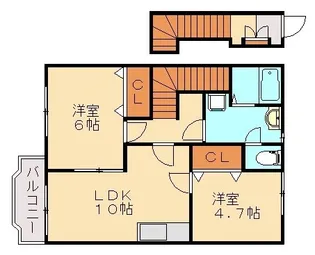 福岡県飯塚市小正【アパート】の間取り