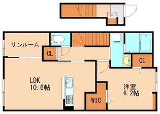 オーリュー下三緒【2階】の間取り
