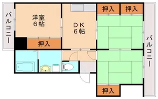 第二立岩ビル【2C号室】の間取り