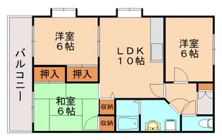 屋戸ハイツ【306号室】の間取り