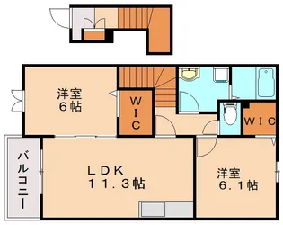 福岡県飯塚市横田【アパート】の間取り
