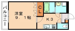 サンライズA【2階】の間取り