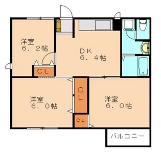 NEW Eldem彩A【102号室】の間取り