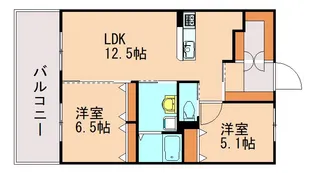リバーサイド・aiⅡ【503号室】の間取り