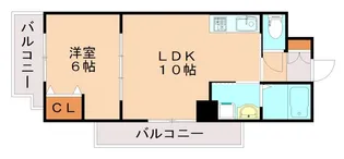 セントフォール新飯塚駅東【1004号室】の間取り
