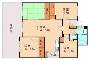 シベール柏の森【101号室】の間取り