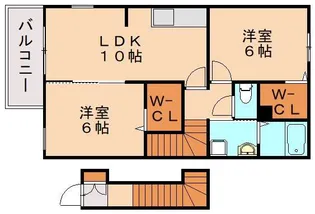福岡県飯塚市潤野【アパート】の間取り