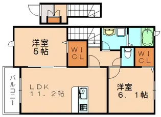 ハイアット・スペース【2階】の間取り