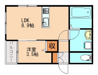 1LDKの間取り画像