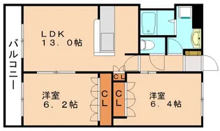 福岡県飯塚市花瀬【アパート】の間取り