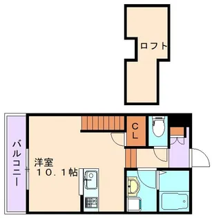 Marble【201号室】の間取り