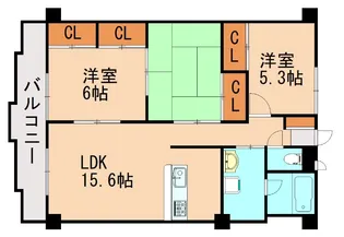 ルミネールハイツ多田【502号室】の間取り