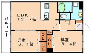 福岡県飯塚市横田【アパート】の間取り