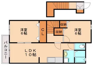 2LDKの間取り画像