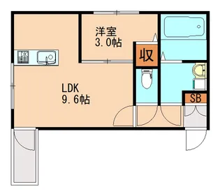 リアンコート飯塚【202号室】の間取り