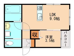 リアンコート飯塚【205号室】の間取り