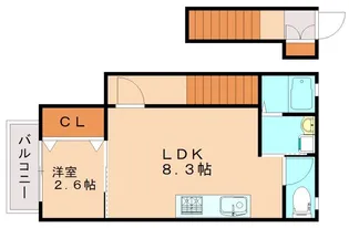 ブルーマリヌG【205号室】の間取り