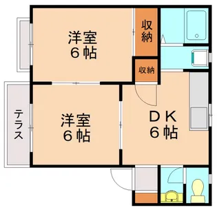 コーポコスモス【1階】の間取り