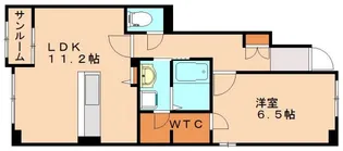 福岡県飯塚市柏の森【アパート】の間取り