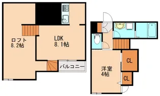 ADC飯塚駅西Bears【102号室】の間取り