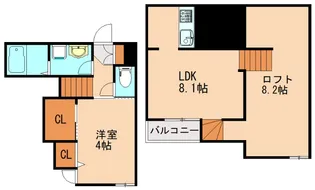 ADC飯塚駅西Bears【201号室】の間取り