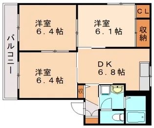 エスプレッソA【201号室】の間取り