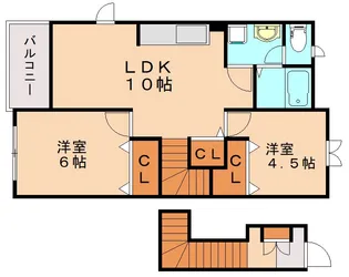 ファミール横田【2階】の間取り