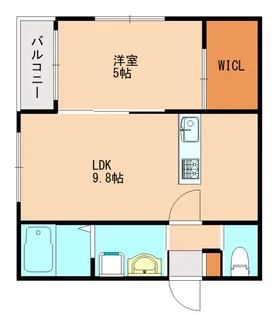 BRAVE BASE 東徳前【101号室】の間取り