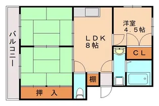 サンライズ幸袋【403号室】の間取り