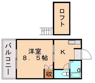コートビレッジD棟【102号室】の間取り