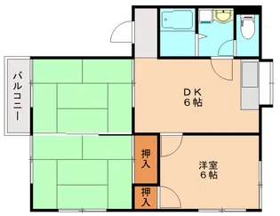 コーポ田園【A201号室】の間取り