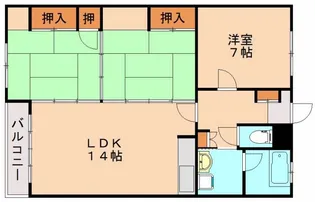 プランドゥ川津【313号室】の間取り