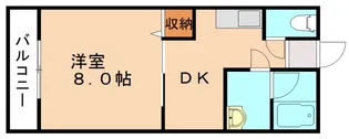 ライフステージ川津 A棟【104号室】の間取り