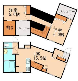 カーサドルチェ【E号室】の間取り