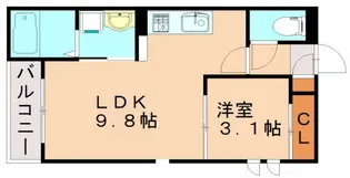 GRANDTICジュリア川津【1階】の間取り
