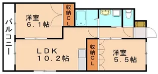 コンフォート穂波【205号室】の間取り