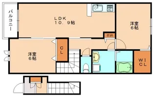 エレガントヴェルスⅡC【201号室】の間取り