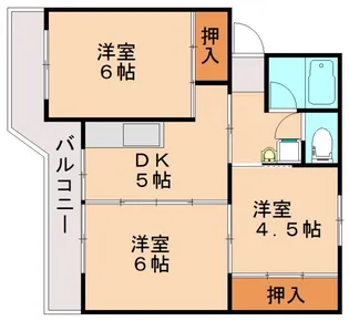 ビレッジハウス飯塚2号棟【506号室】の間取り