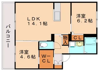 グランドソレイユ柏の森A【2階】の間取り
